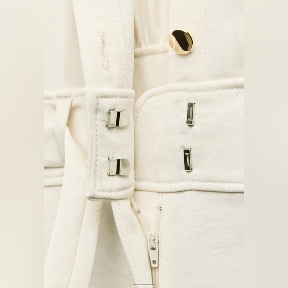 Zara Belted Jumpsuit With Gold Buttons. New With Tags. - Picture 10 of 11